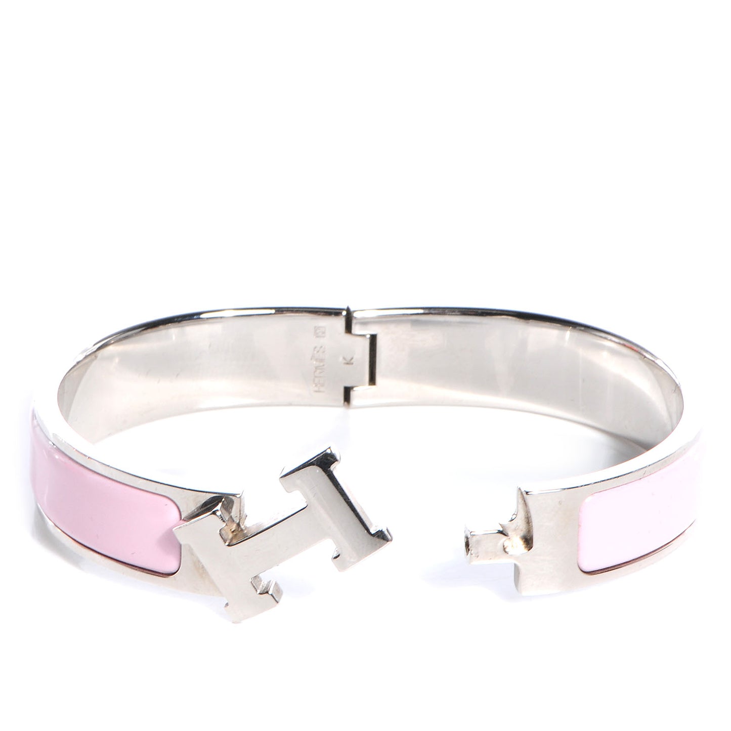 Enamel Narrow Clic Clac H Bracelet PM Rose Dragee