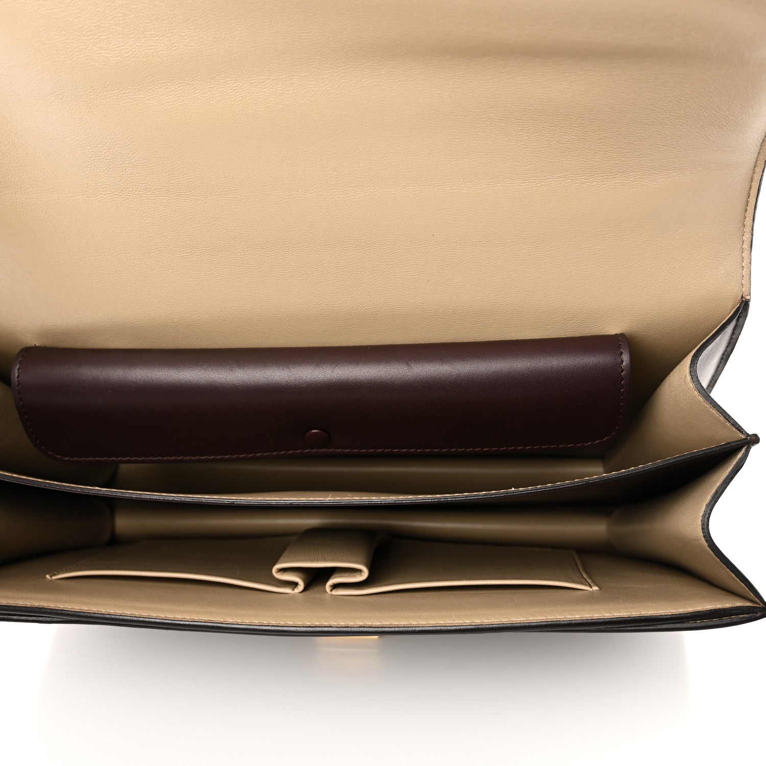 Celine Smooth Calfskin Medium Case Chain Flap Burgundy 5 of 10