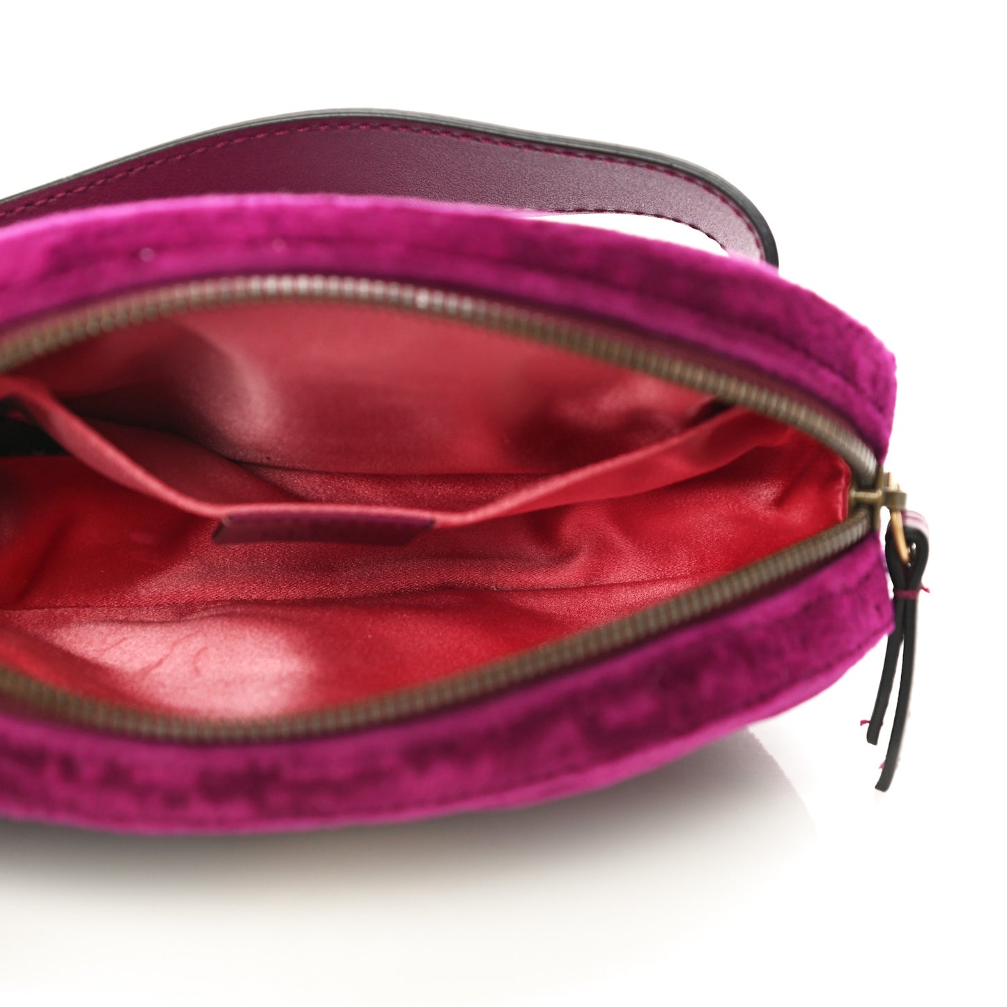 Velvet Matelasse GG Marmont Belt Bag 95 38 Fuchsia Violet Cyclamen