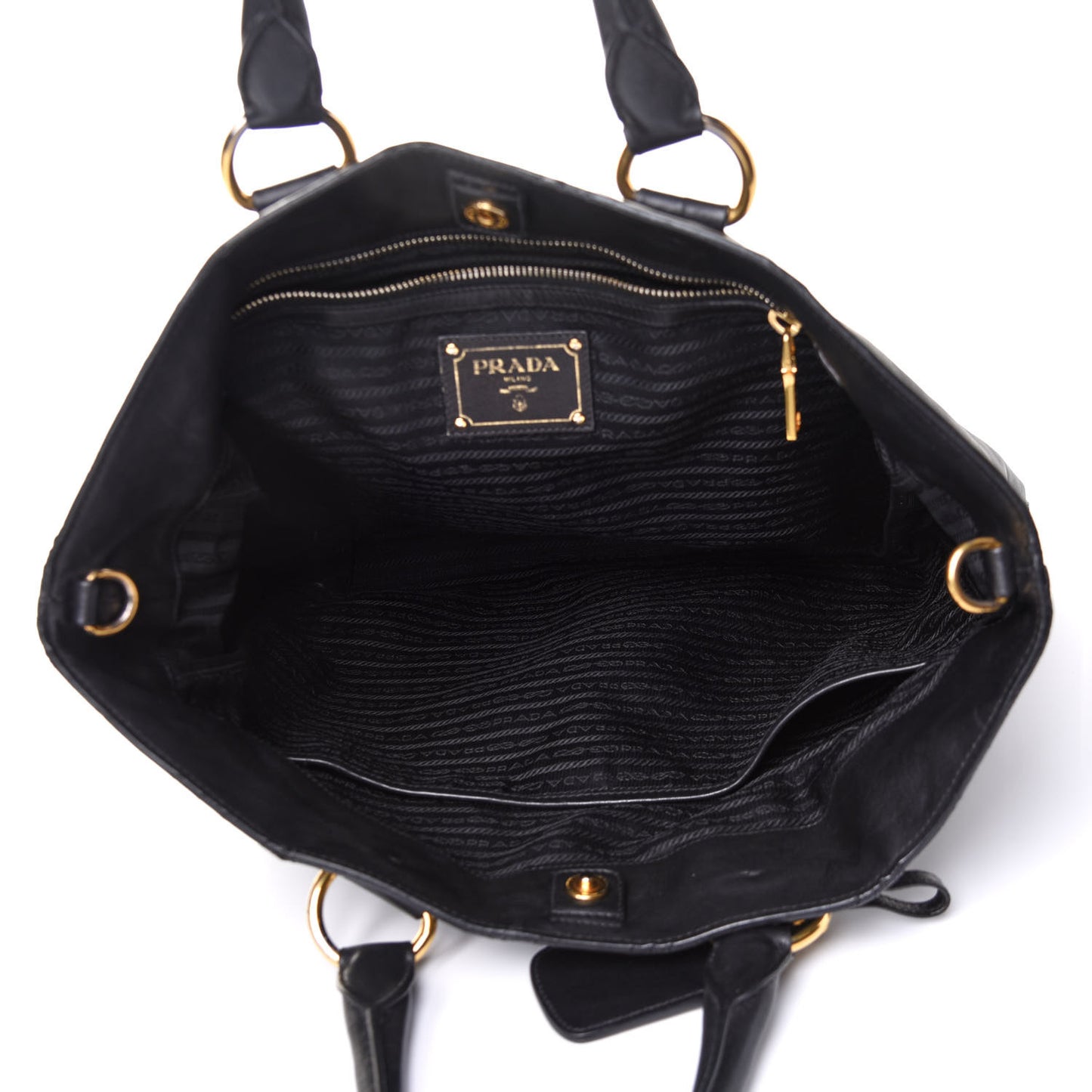 Soft Calf Shopping Tote Black