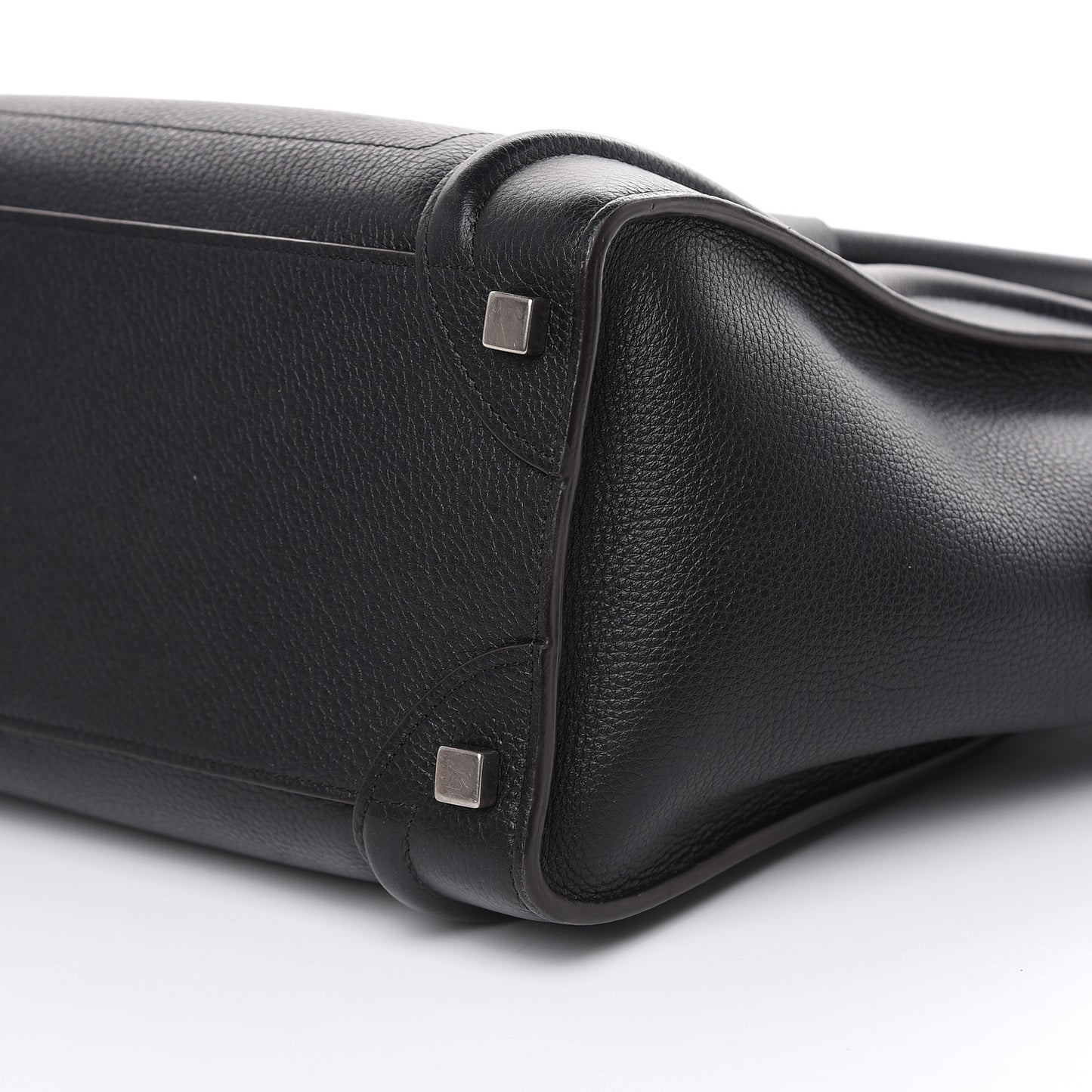 Drummed Calfskin Micro Luggage Black