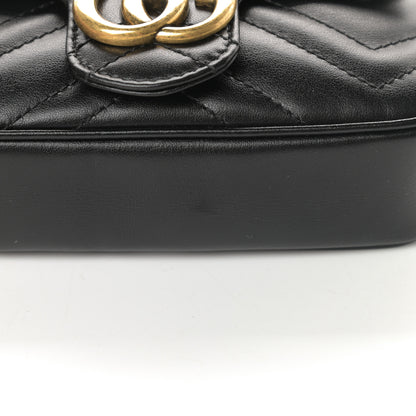 Gucci Calfskin Matelasse Super Mini GG Marmont Shoulder Bag Black 11 of 11
