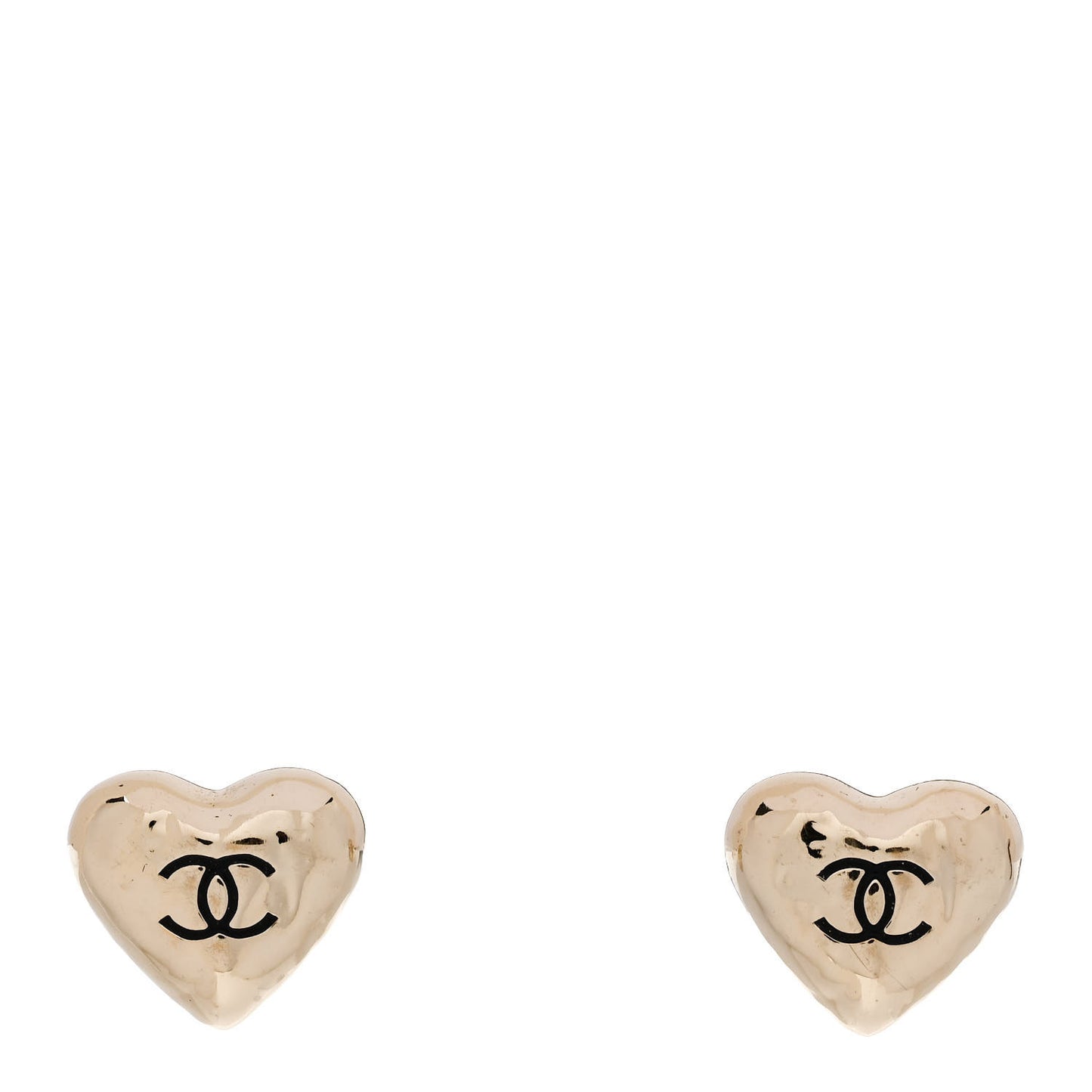 CC Heart Earrings Gold