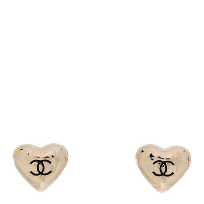 Chanel CC Heart Earrings Gold 1 of 5