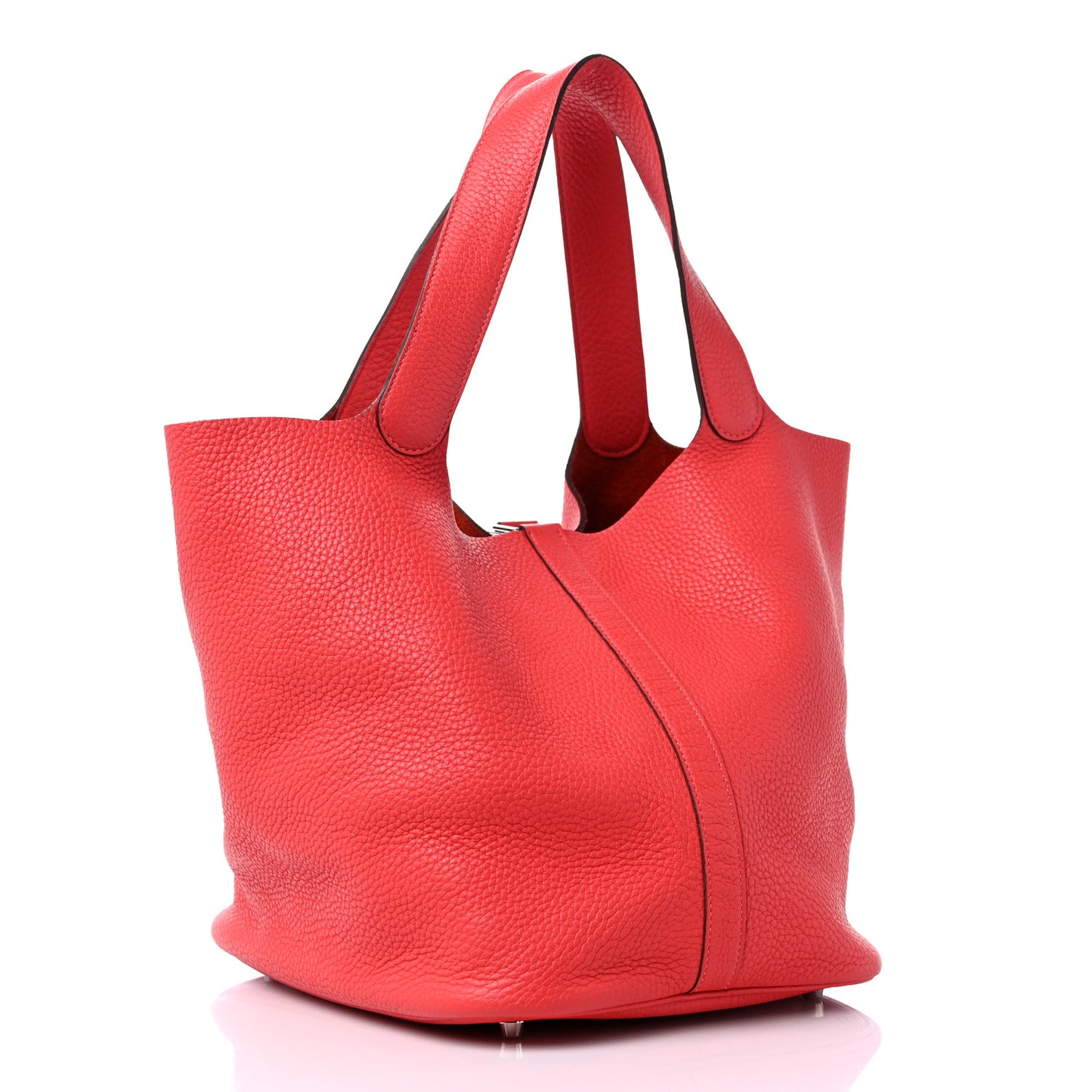 Taurillon Clemence Picotin Lock 26 GM Bougainvillea
