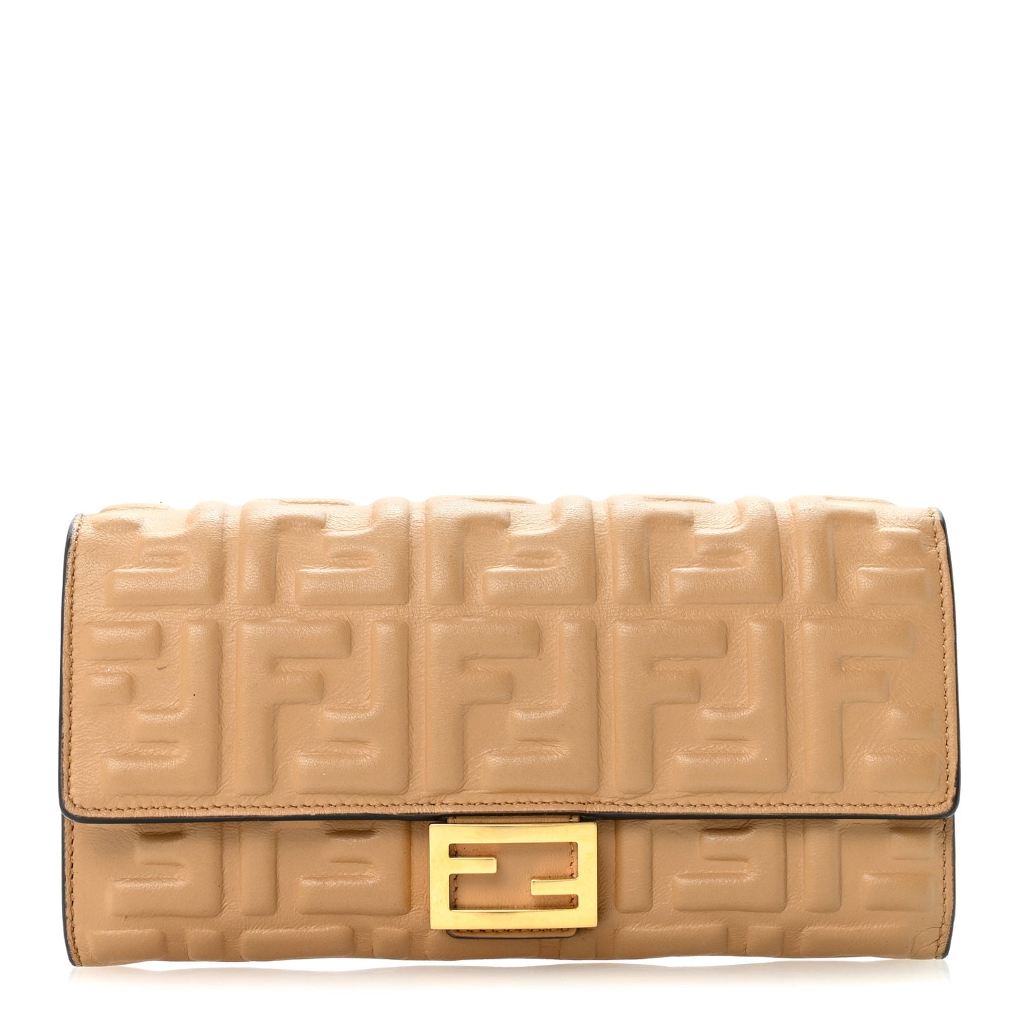 Nappa Matisse FF Embossed Continental Wallet Miele Scuro