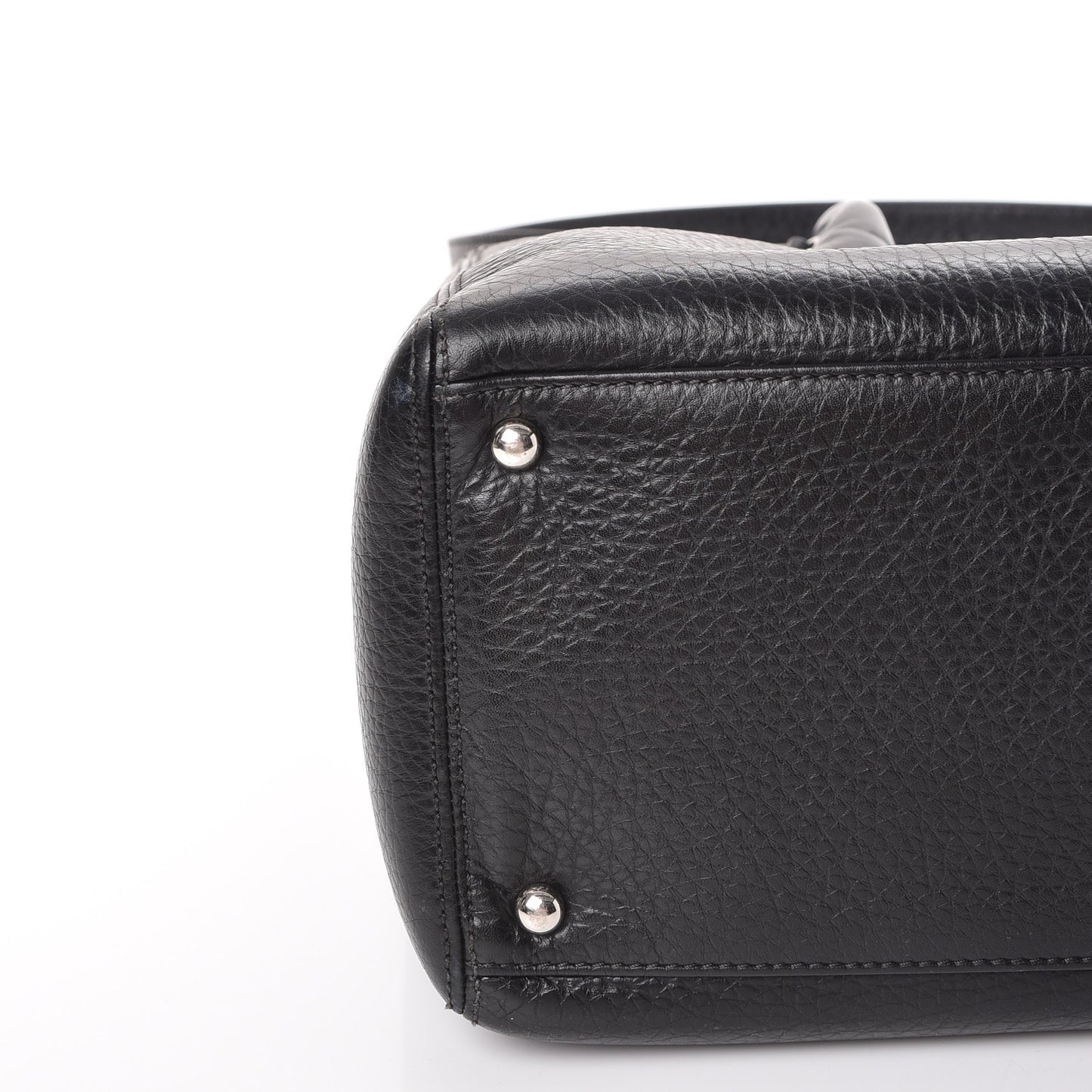 Calfskin Cerf Executive Shopper Tote Black