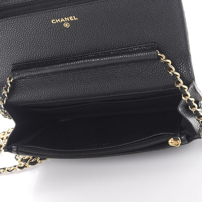 Chanel Caviar Quilted Wallet On Chain WOC Black 5 of 9