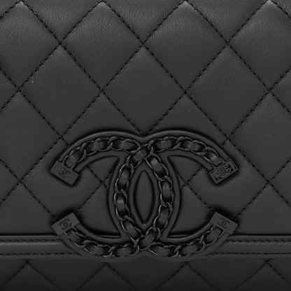 Chanel Lambskin Quilted Small CC Filigree Flap Black 8 of 11