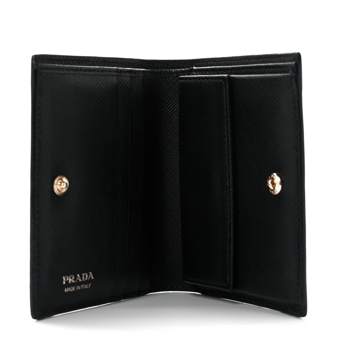Saffiano Shine Bi-Fold Wallet Black