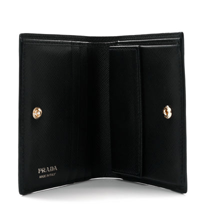 Prada Saffiano Shine Bi-Fold Wallet Black 5 of 8