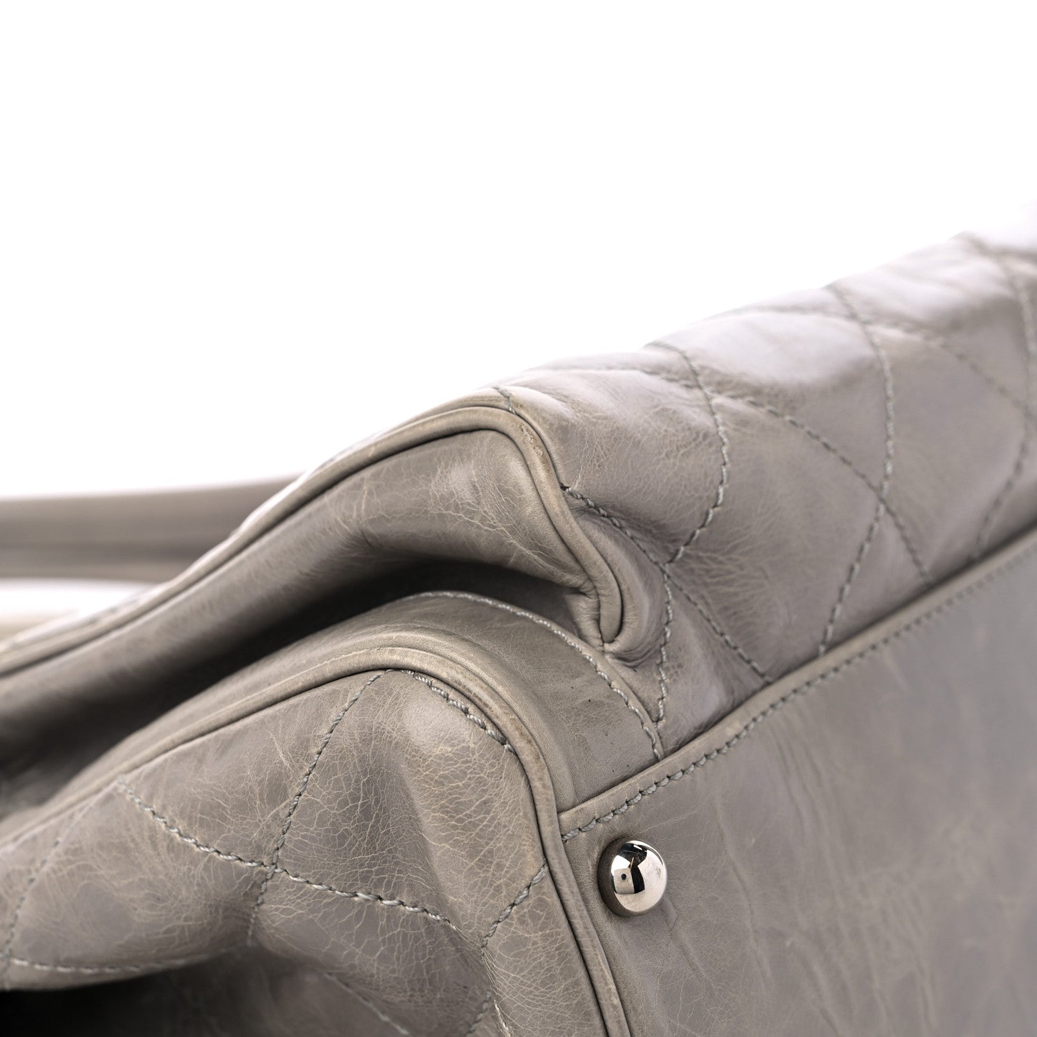 Chanel Glazed Calfskin Small New Portobello Grey 9 of 17