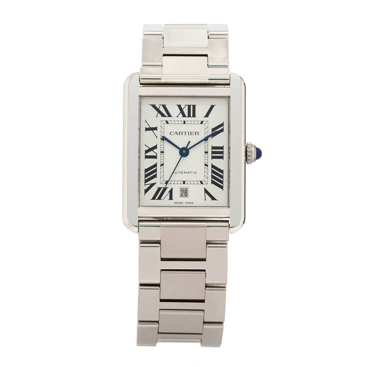 Cartier Stainless Steel 31mm Tank Solo Automatic Watch 1 of 5