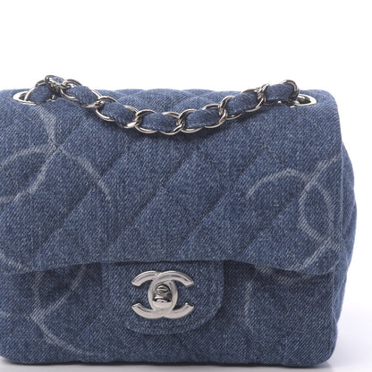 Chanel Denim CC Quilted Mini Square Flap Blue 10 of 11