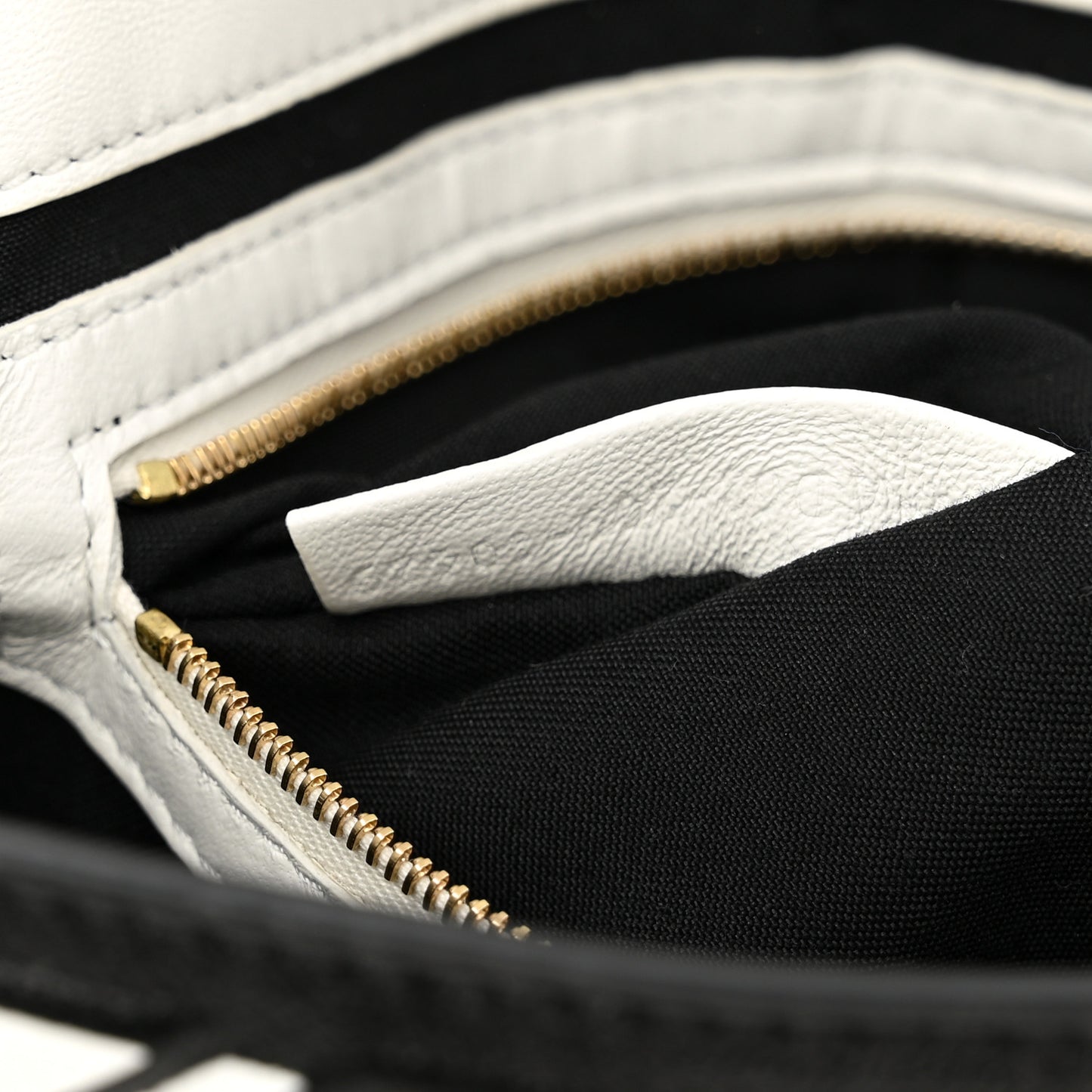X JOSHUA VIDES Nappa FF Embossed Baguette White Black