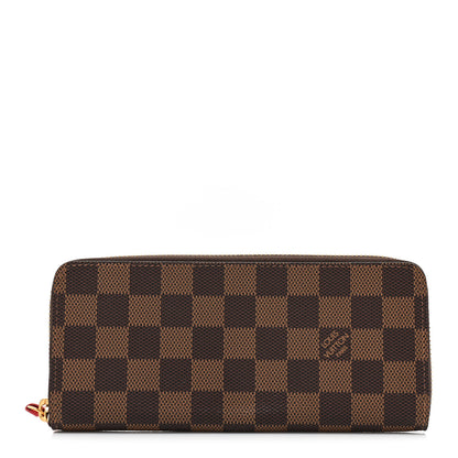 Louis Vuitton Damier Ebene Clemence Wallet Cherry 1 of 11
