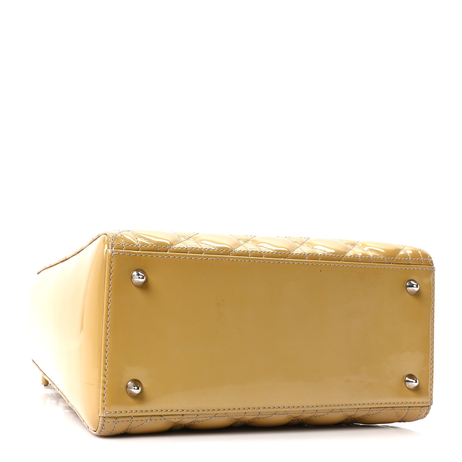 Christian Dior Patent Cannage Medium Lady Dior Beige 4 of 10