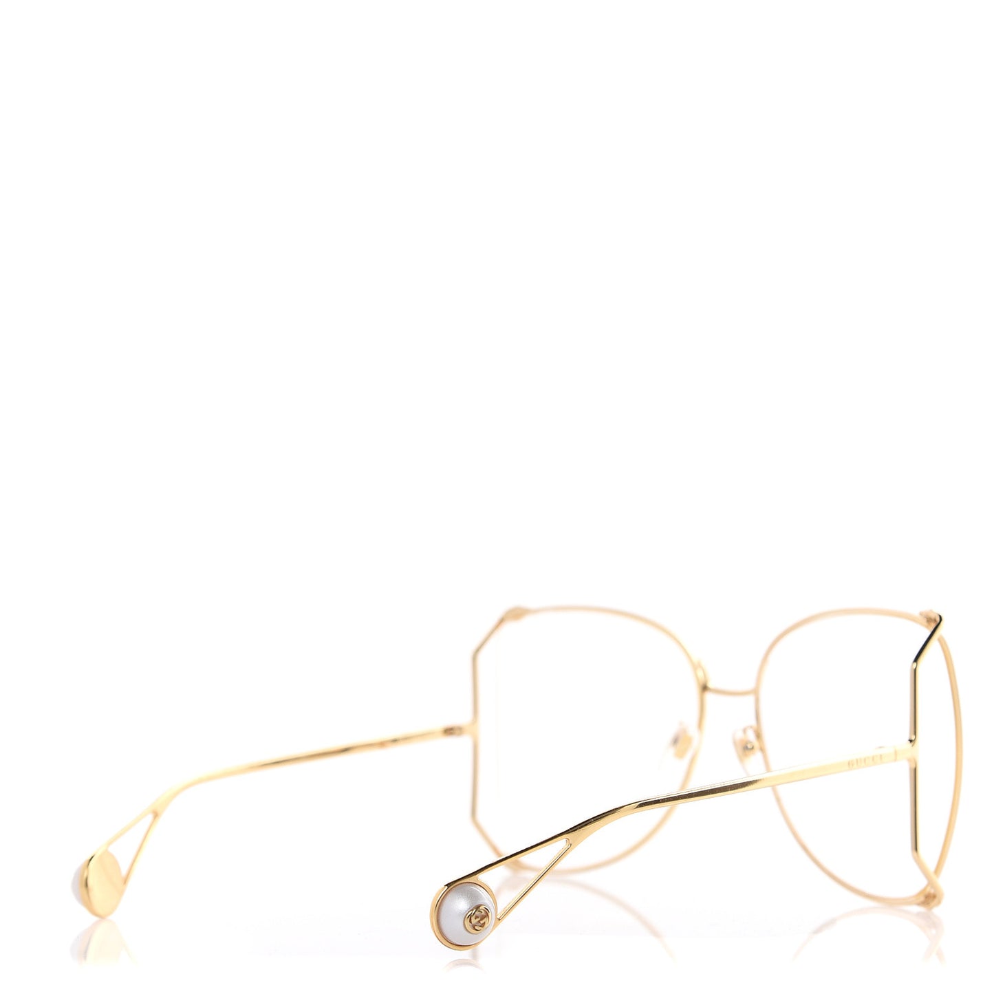 Oversized Round Sunglasses GG0252S Gold