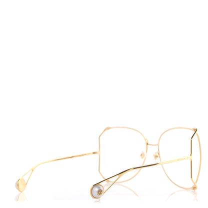 Gucci Oversized Round Sunglasses GG0252S Gold 3 of 6