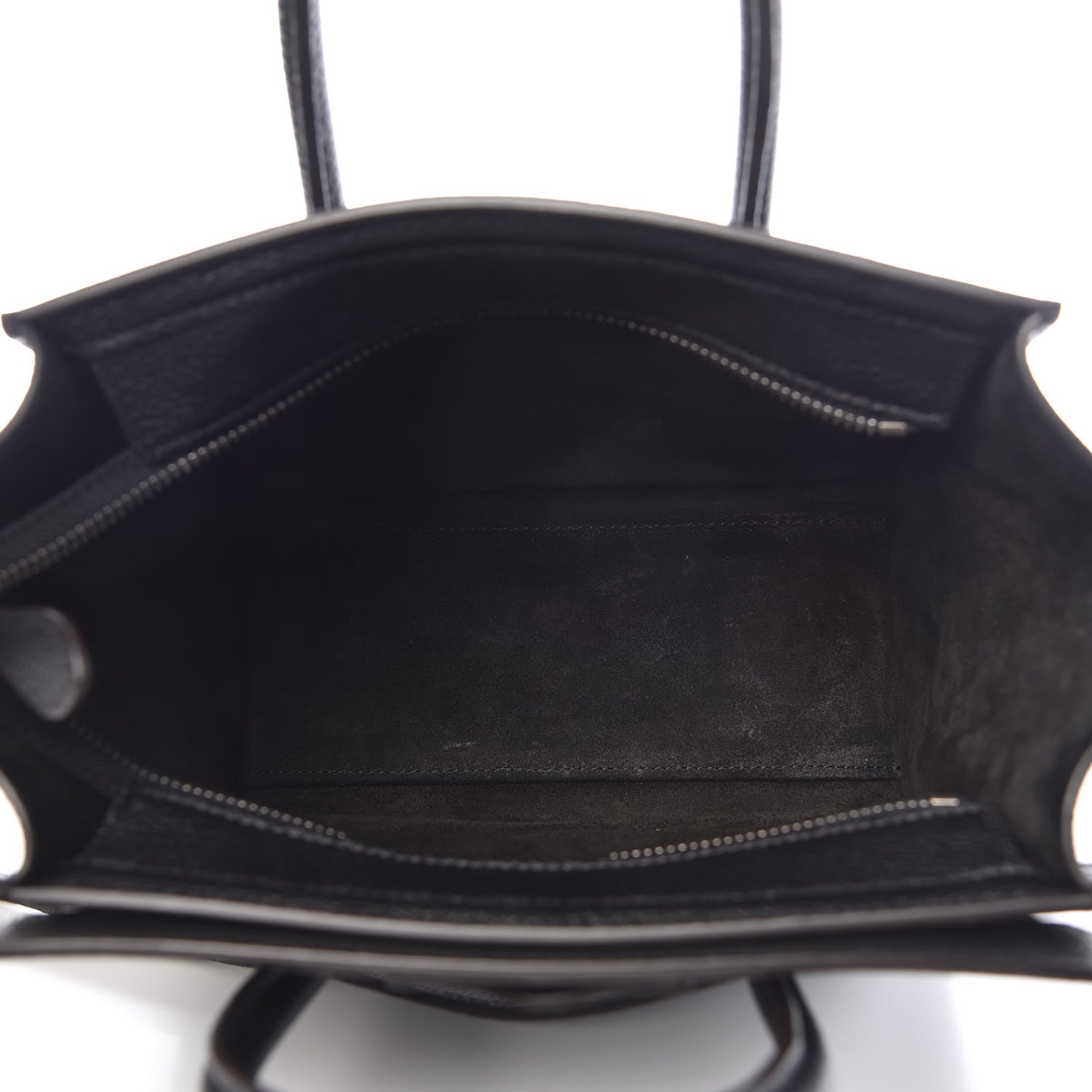 Celine Drummed Calfskin Nano Luggage Black 5 of 10