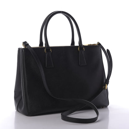 Prada Saffiano Medium Galleria Double Zip Tote Black 4 of 10