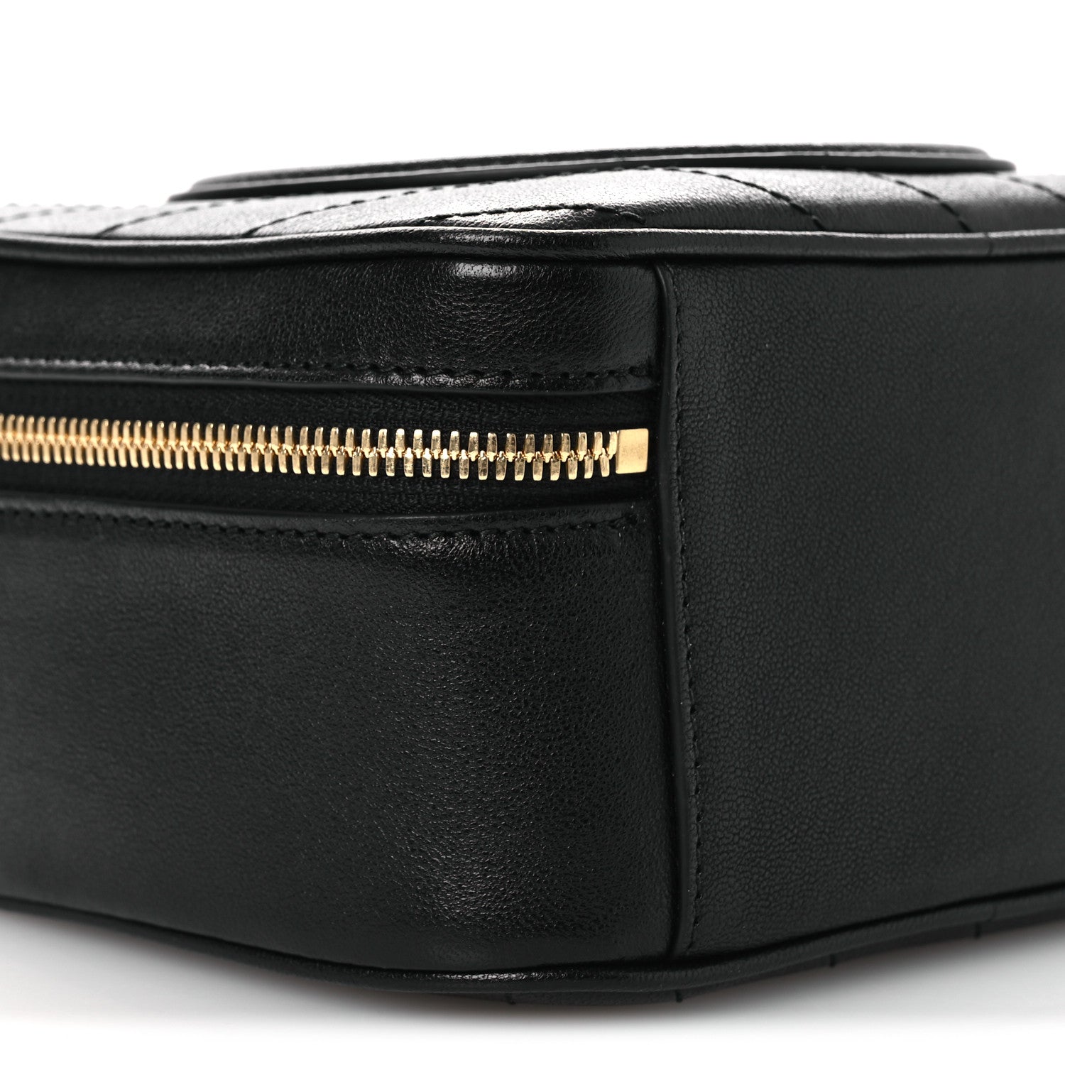 Gucci Sakai Be Green Calfskin Diagonal Stitched Blondie Top Handle Bag Black 9 of 10