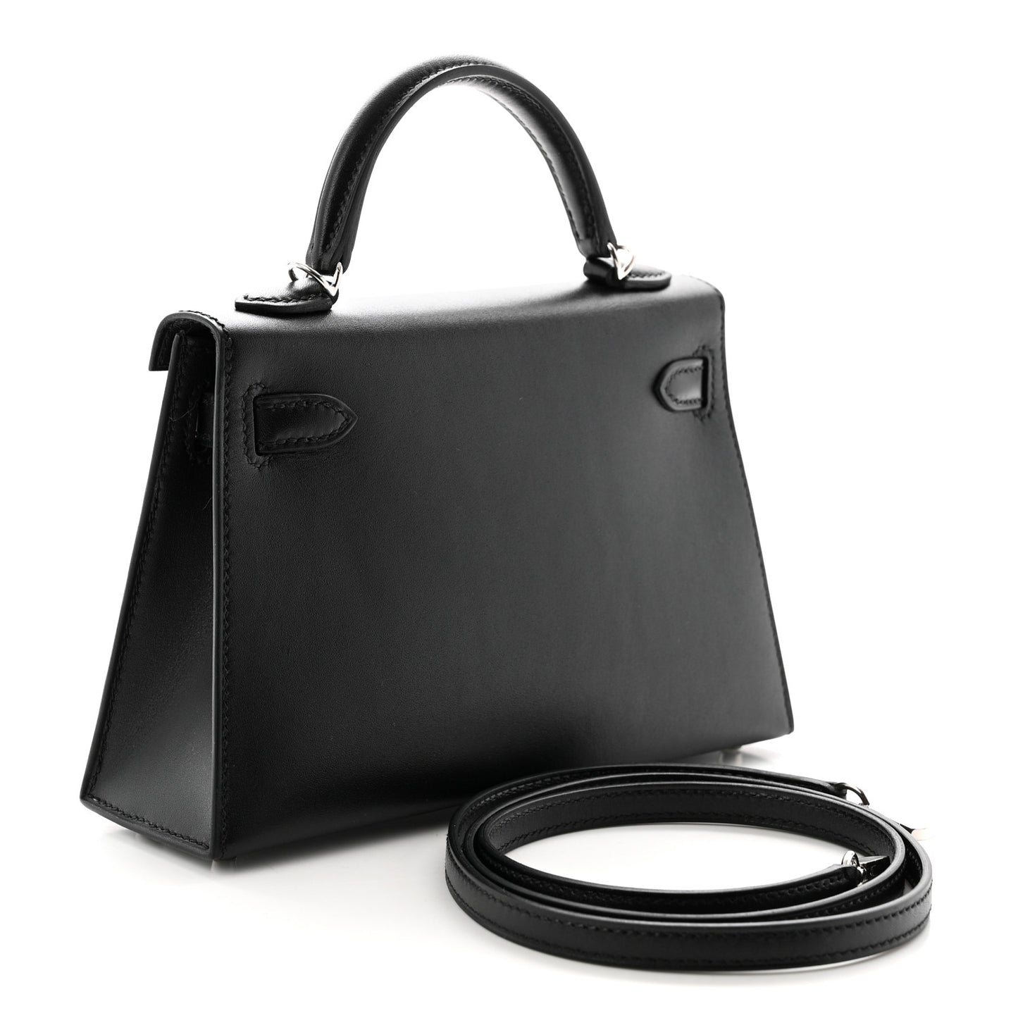Tadelakt Sombrero Box Pampilles Mini Kelly Sellier 20 Black