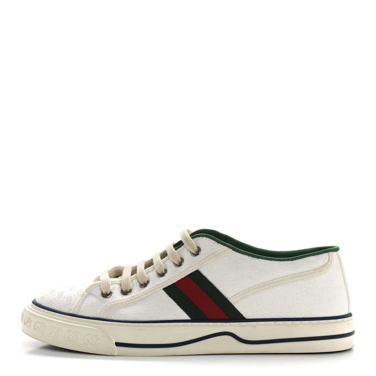 Jacquard Mini GG Monogram Web Mens 1977 Tennis Sneakers 7 White