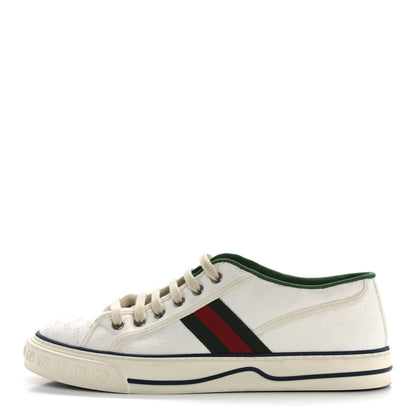 Gucci Jacquard Mini GG Monogram Web Mens 1977 Tennis Sneakers 7 White 1 of 10