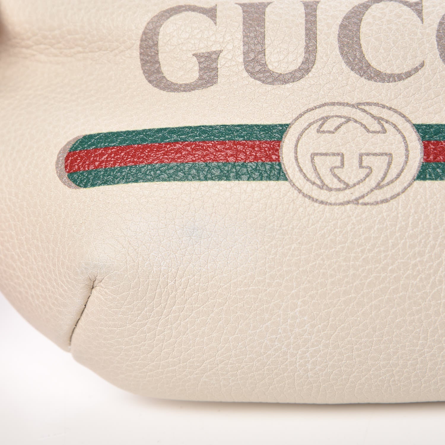 Gucci Grained Calfskin Small Logo Belt Bag White 12 of 12