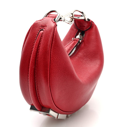 Fendi Vitello Grace New Matte Nano Fendigraphy Hobo Charm Scarlet Sage 4 of 8