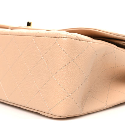 Chanel Caviar Quilted Jumbo Double Flap Beige 18 of 21