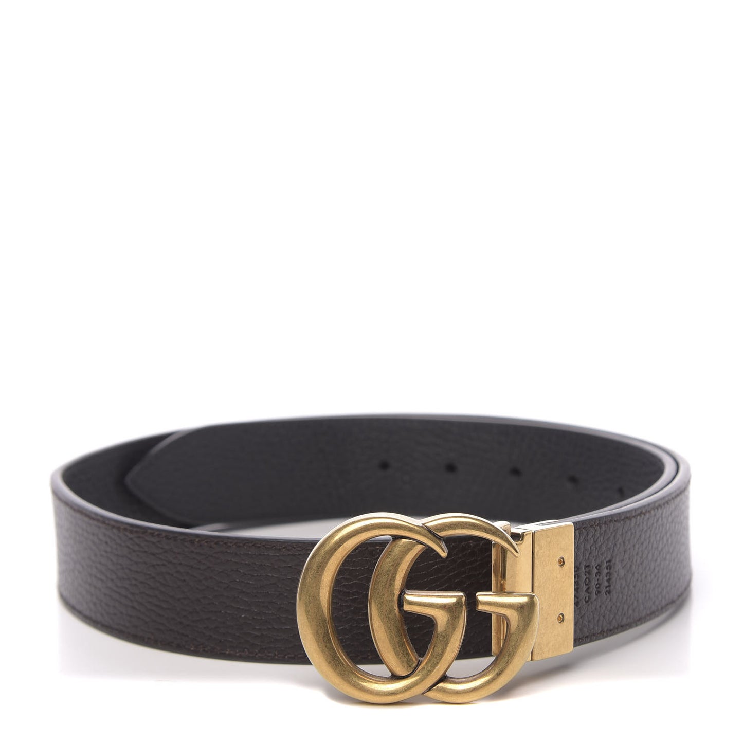 Calfskin Double G Reversible 37mm Belt 90 36 Black Cocoa