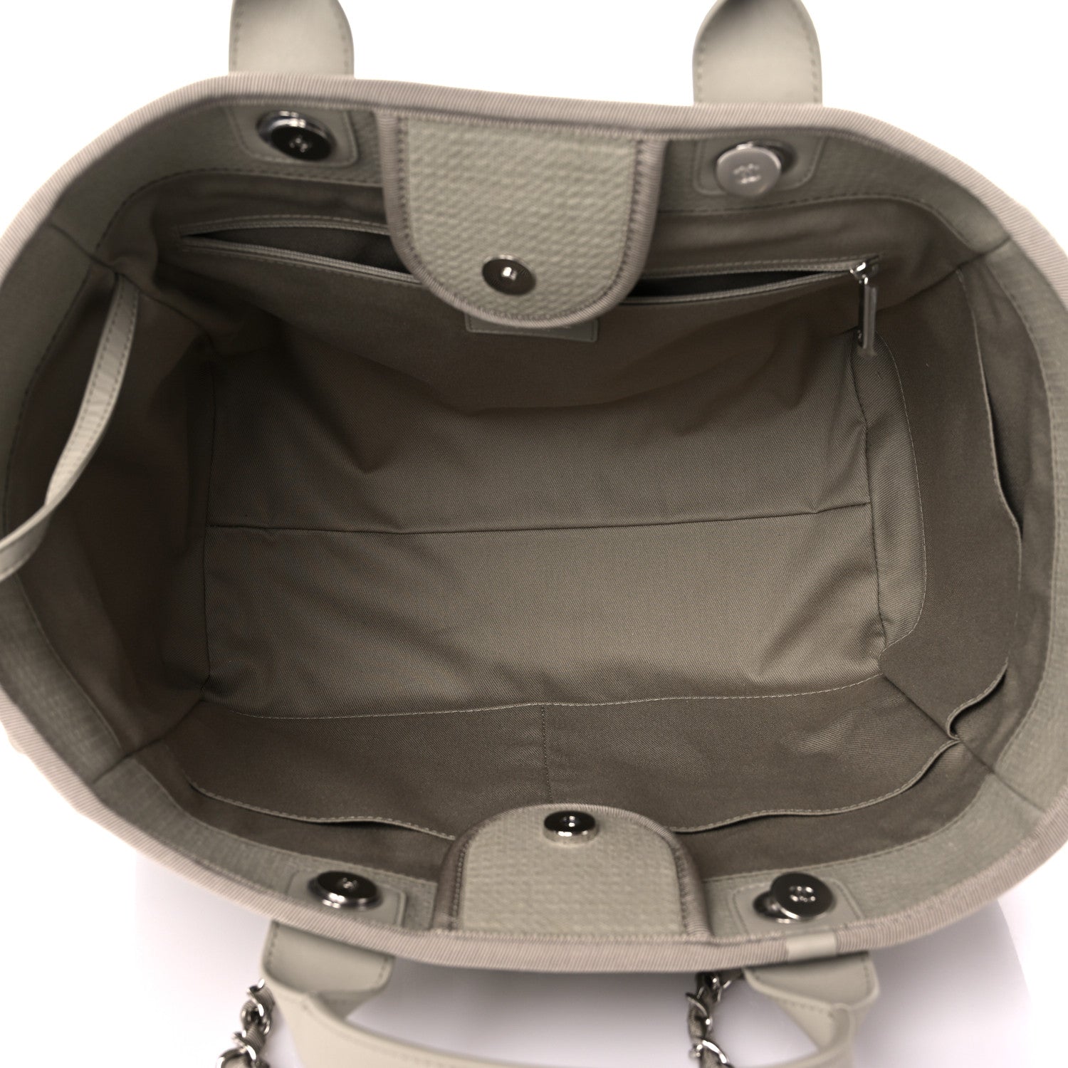Chanel Mixed Fibers Medium Deauville Tote Grey 6 of 12