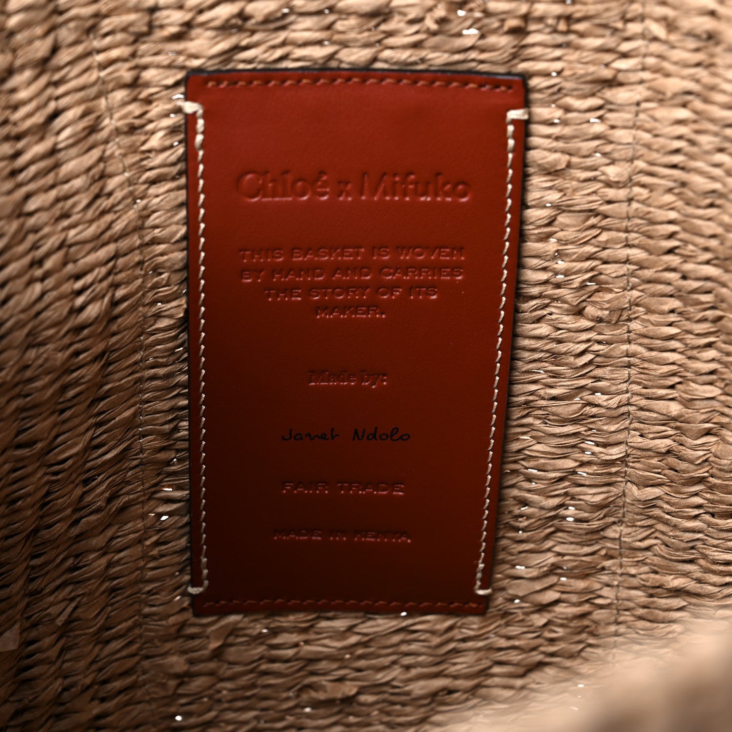 Raffia Large Woody Tote White