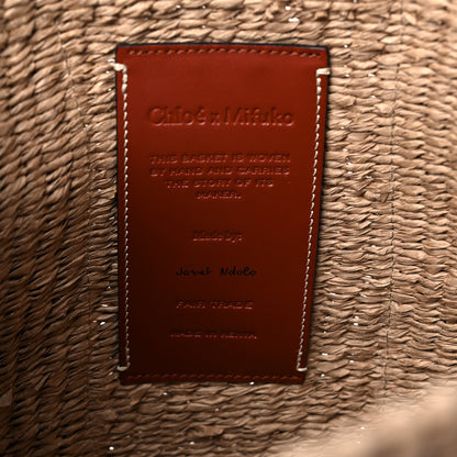 Chloe Raffia Large Woody Tote White 6 of 10