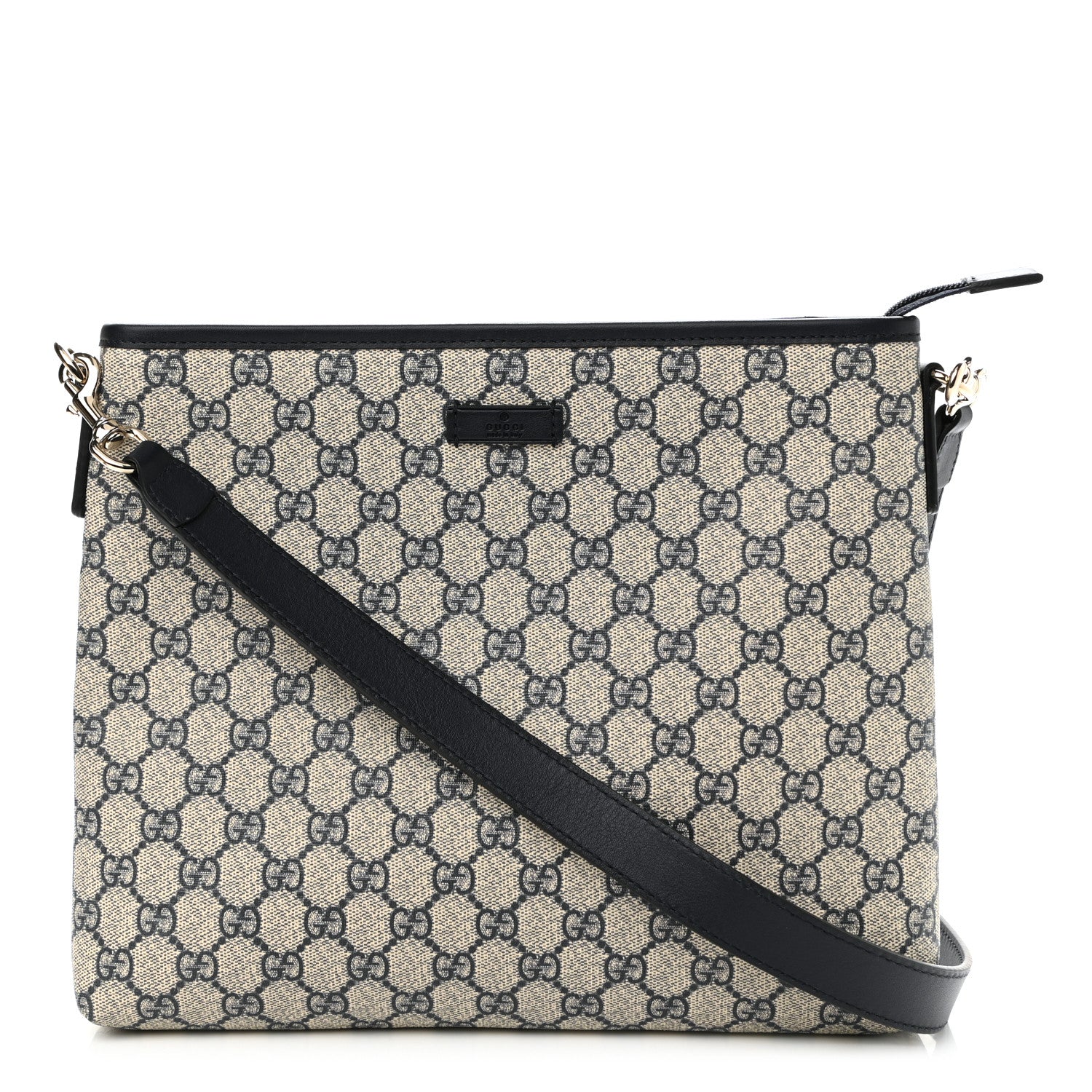 Gucci GG Plus Monogram Medium Flat Messenger Bag Navy 5 of 10