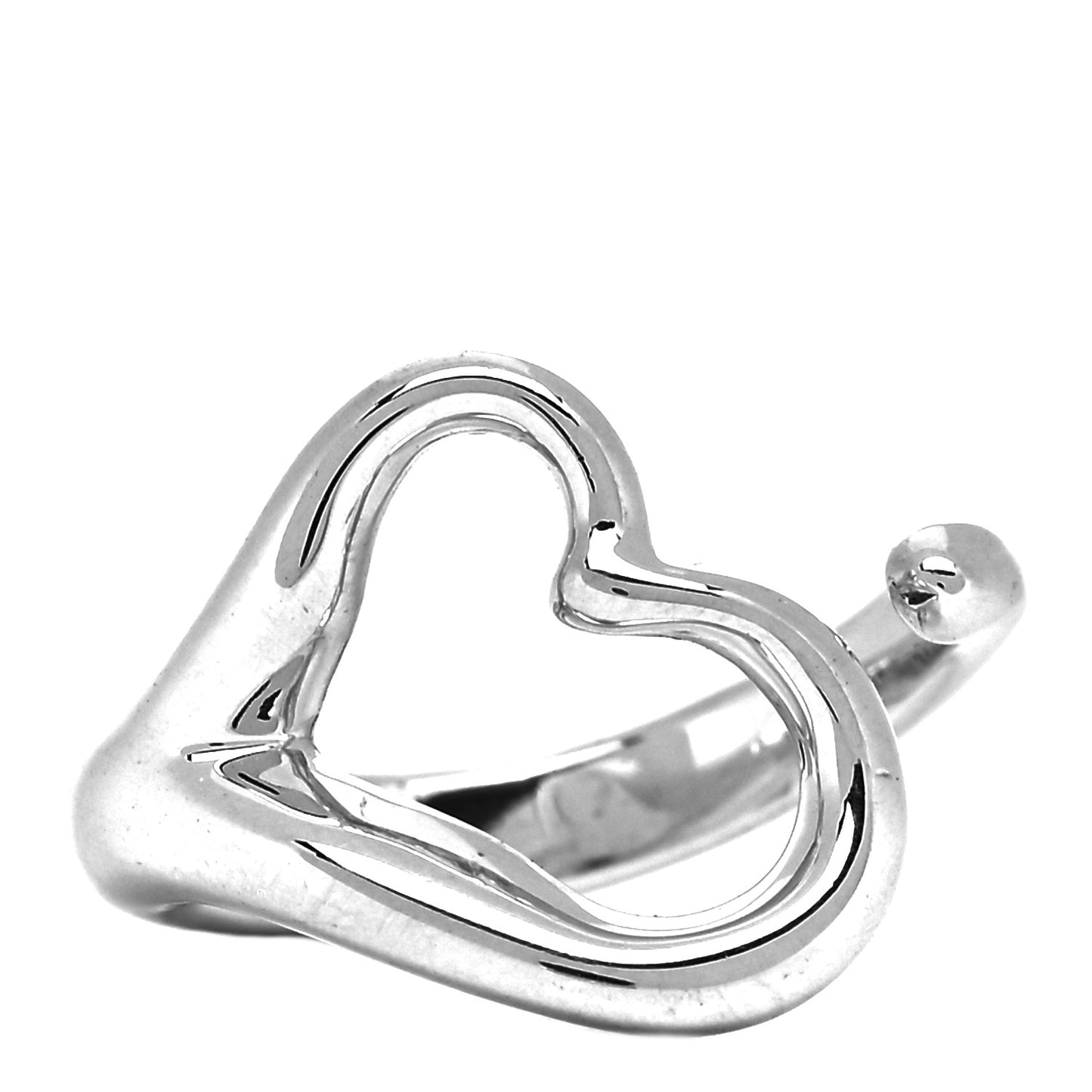 Sterling Silver Elsa Peretti Open Heart Ring 49 5