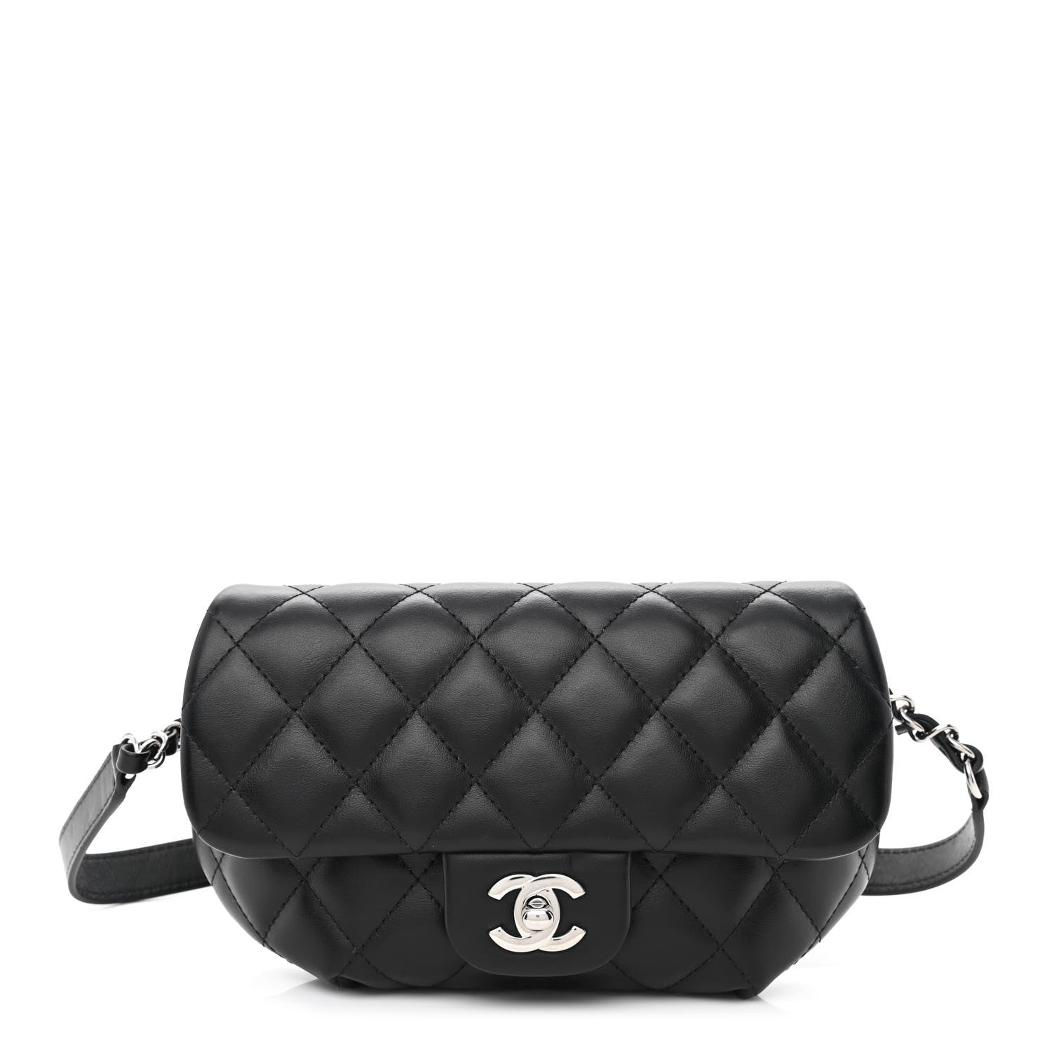 Chanel Calfskin Quilted CC Uniform Flap Belt Bag Black 1 of 11