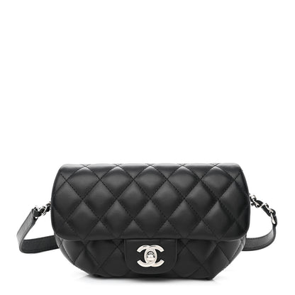 Chanel Calfskin Quilted CC Uniform Flap Belt Bag Black 1 of 11