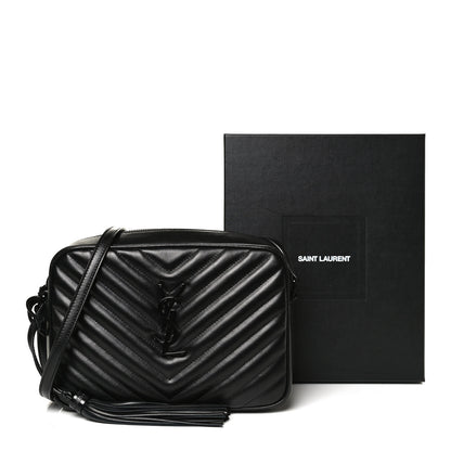 Saint Laurent Calfskin Matelasse Monogram Lou Camera Bag Black 11 of 11