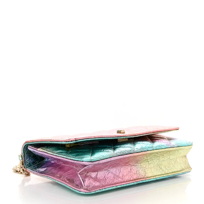 Chanel Metallic Goatskin Quilted 2.55 Reissue Wallet on Chain WOC Multicolor 4 of 10