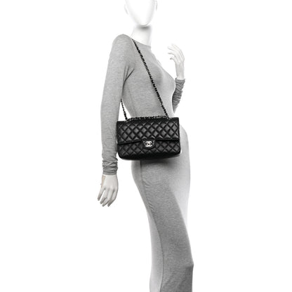 Chanel Caviar Quilted Medium Double Flap Black 3 of 11