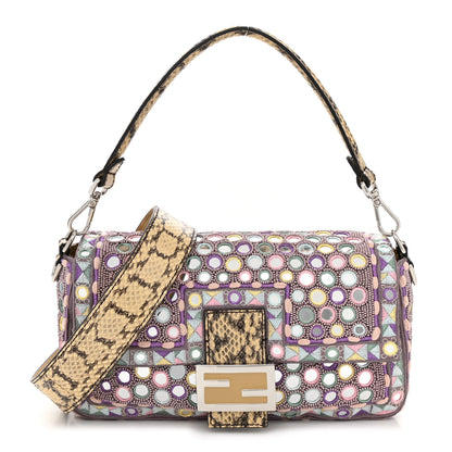 Fendi Elaphe Mirror Specchietti Embroidered Re-Edition Baguette Multicolor 1 of 11