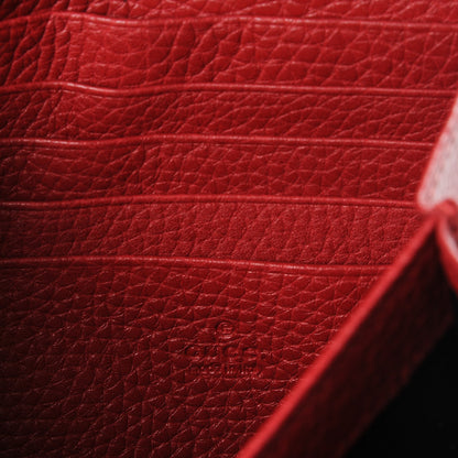 Gucci Calfskin GG Marmont Chain Wallet Vulcanic Red 7 of 7