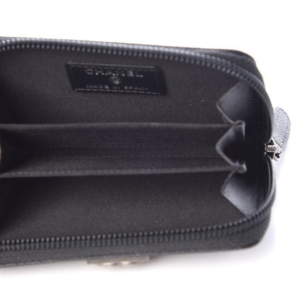 Chanel Caviar Quilted Boy Zip Around Coin Purse Wallet Black 5 of 8
