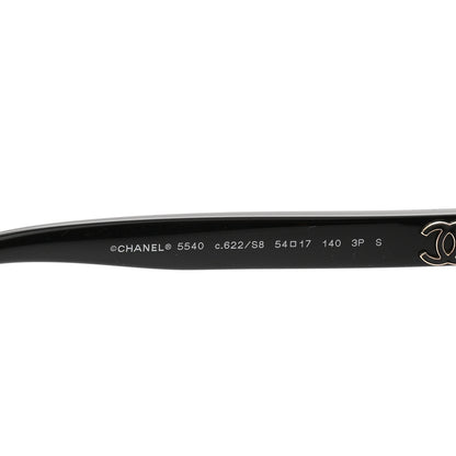 Chanel Acetate Polarized Butterfly Sunglasses 5540 Black 5 of 9