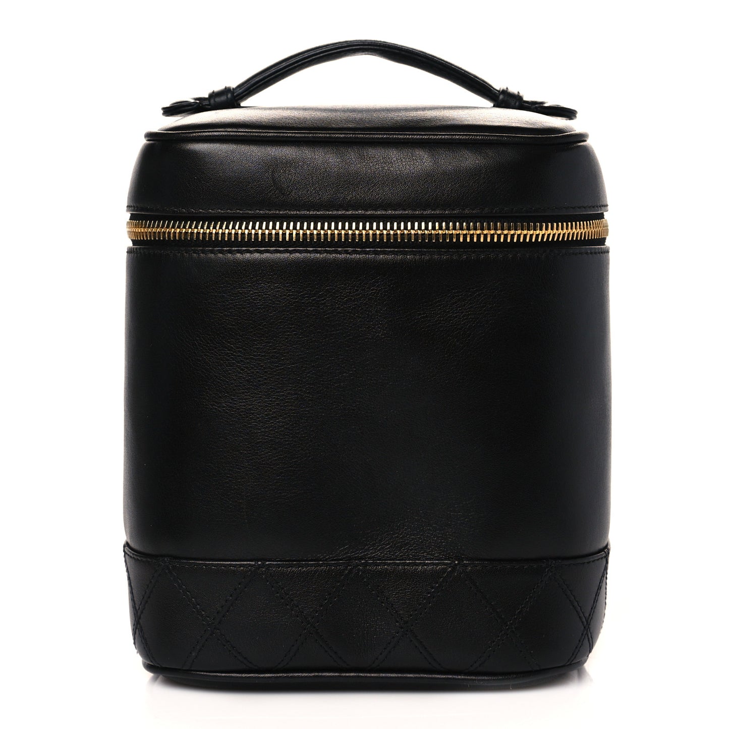 Lambskin Vanity Cosmetic Case Black