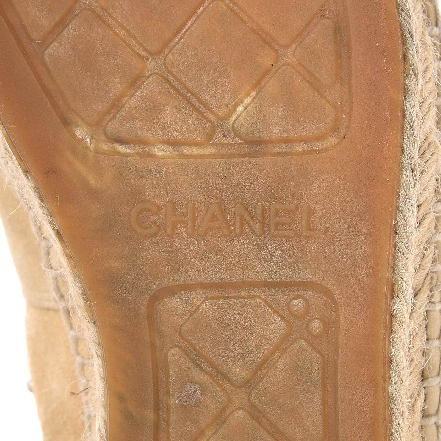 Suede Pearl CC Espadrilles 39 Beige