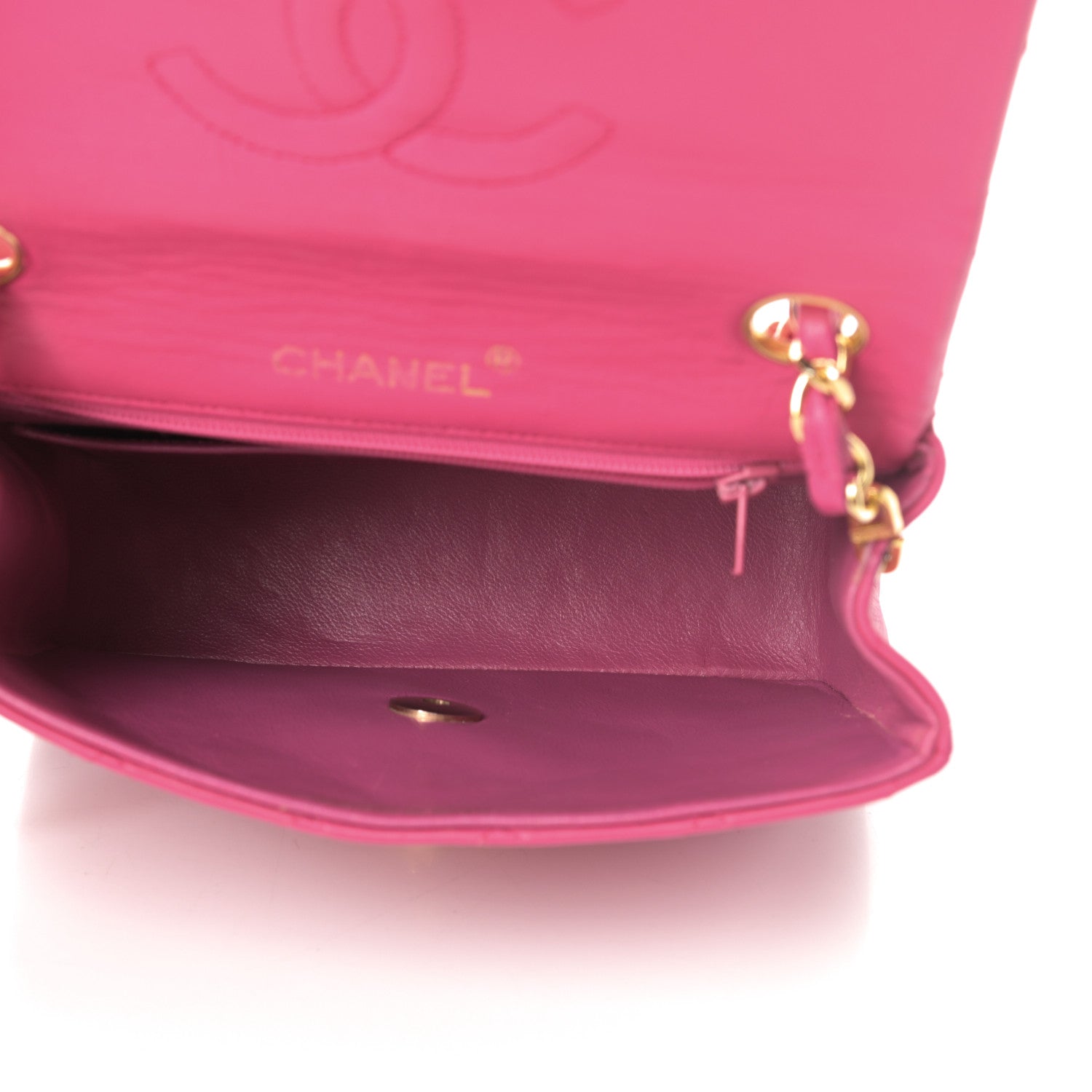 Chanel Lambskin Quilted Mini Square Flap Pink 7 of 16